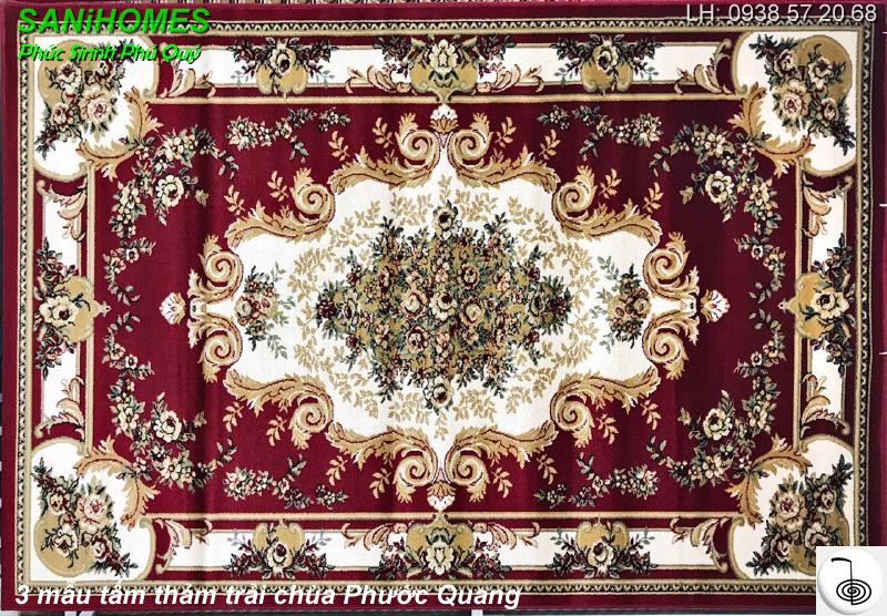 Thảm chánh điện lạy Phật chùa Phước Quang Tam Bình Vĩnh Long