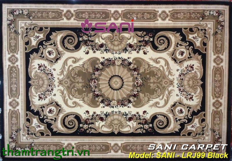 Mẫu thảm trang trí phòng khánh tiết tham len phong khanh tiet maharajah 131505 96 99black