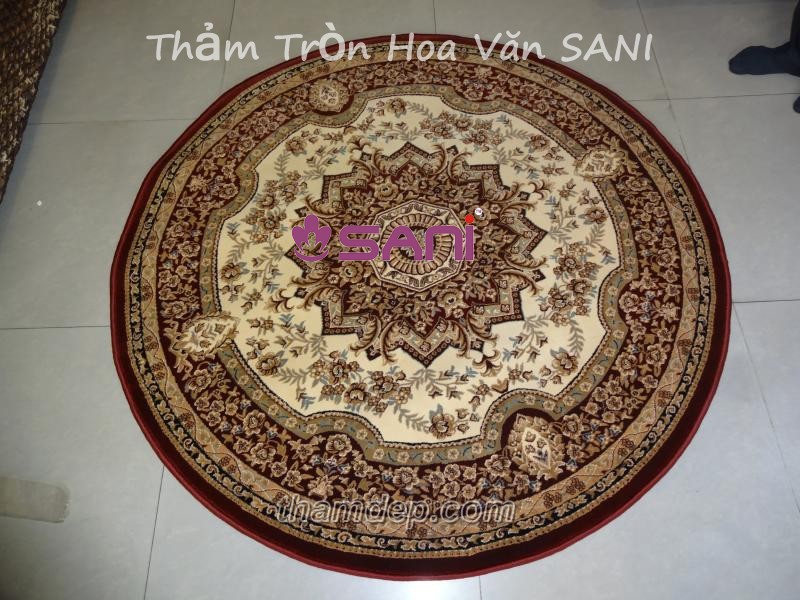 Thảm tròn trang trí phòng khánh tiết tham tron trang tri phong khanh tiet gold 7612 99