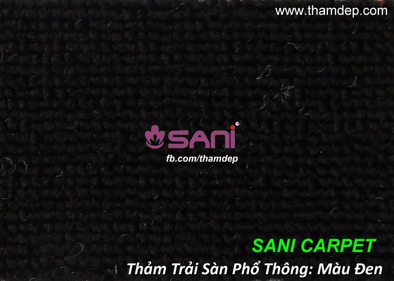 Thảm trải sàn một màu giá rẻ - Màu đen tham trai san ws 057 mau den