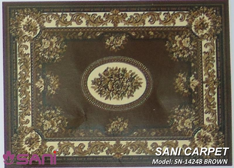 Thảm hoa văn giá rẻ Prie - SN tham hoa van gia re precle sani 14248 brown