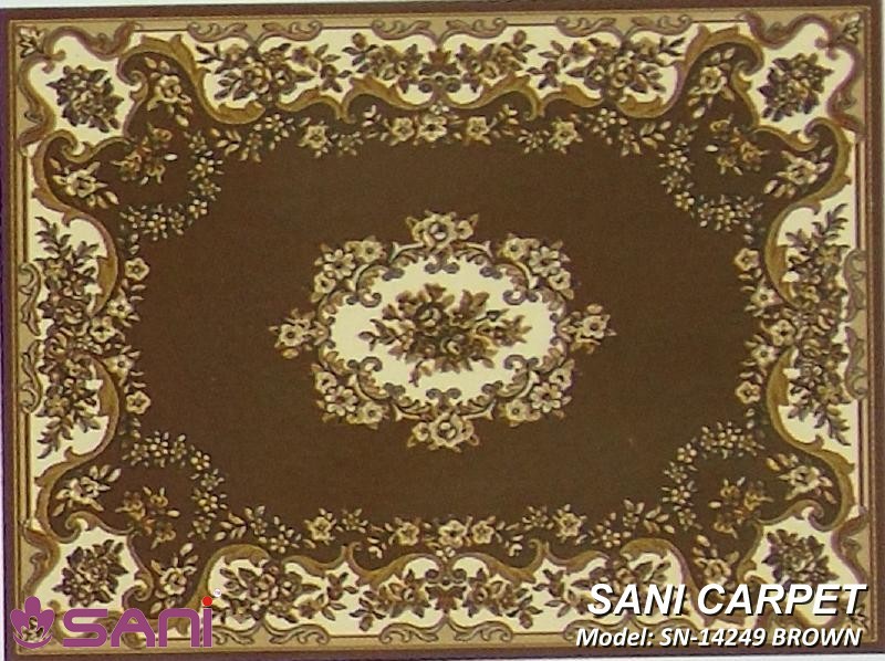Thảm hoa văn giá rẻ Prie - SN tham hoa van gia re precle sani 14249 brown