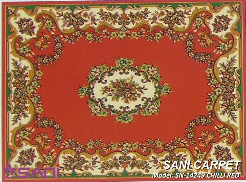 Thảm hoa văn giá rẻ Prie - SN tham hoa van gia re precle sani 14249 chilli red