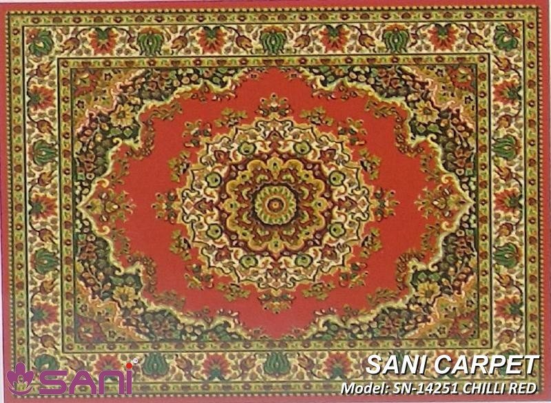 Thảm hoa văn giá rẻ Prie - SN tham hoa van gia re precle sani 14251 chilli red