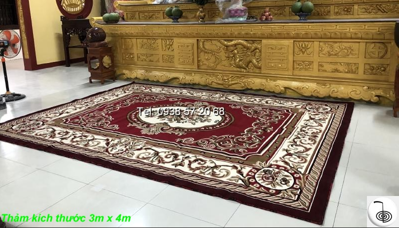 Thảm trải sàn lạy Phật chánh điện Vĩnh Long