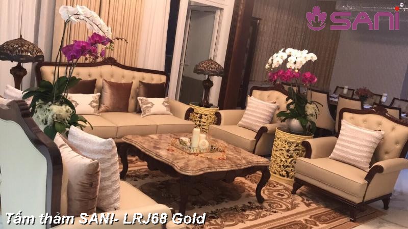 Thảm tấm len tự nhiên trang trí kiến trúc cổ điển Pháp tham hoa van len tu nhien phong khach